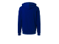Blue hoodie, back view
