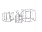 Three luminous cube-shaped gift boxes of varying sizes, with a bow on the middle one.