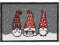 Christmas doormat with three gnomes, one with 'Merry Christmas' text.