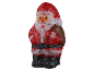 Christmas decoration: illuminated acrylic Santa Claus with a gift sack.