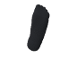 Black barefoot sock, shown from the bottom.