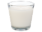 White candle in a glass jar.