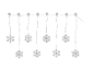 Snowflake string lights for decoration