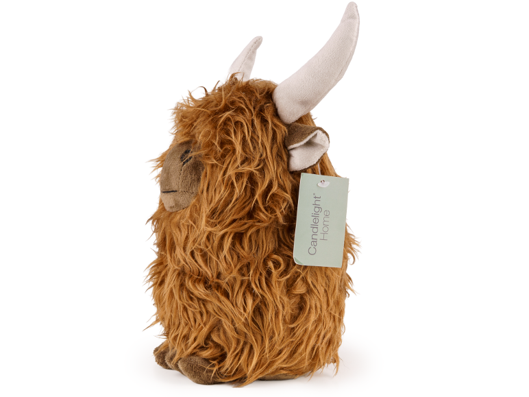 Plush highland cow doorstop