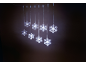 Christmas light decoration with hanging illuminated snowflakes