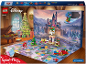 Children's advent calendar with toys and a fairy-tale castle themed game board.