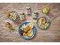 Greek dishes with feta and jars of ERIDANOUS marinated feta cheese.