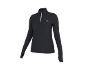 Dark grey long-sleeved athletic top with a quarter-zip and thumbholes.