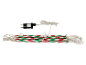 Christmas lights shaped like red-green candy canes with a cable and plug.