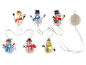 Snowman-shaped LED string lights for festive decoration.