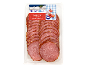 Greek style salami with tomato and garlic coating, 100 g packaging.