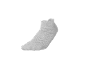 Single grey ankle sock on a black background