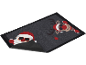 Christmas doormat with Santa Claus and reindeer wearing sunglasses
