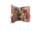 Christmas advent calendar in the shape of a book with 25 drawers.