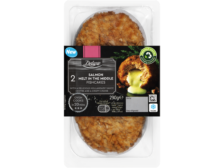 Lidl Deluxe 2 Salmon Melt in the Middle Fishcakes, 290g