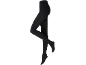 Black women's tights on a black background.