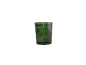 Green scented candle in a glass with the text Frosty Walks