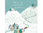 Christmas card with a snowy landscape, children sledding, and the text 'With warm & festive cheer at Christmas'.