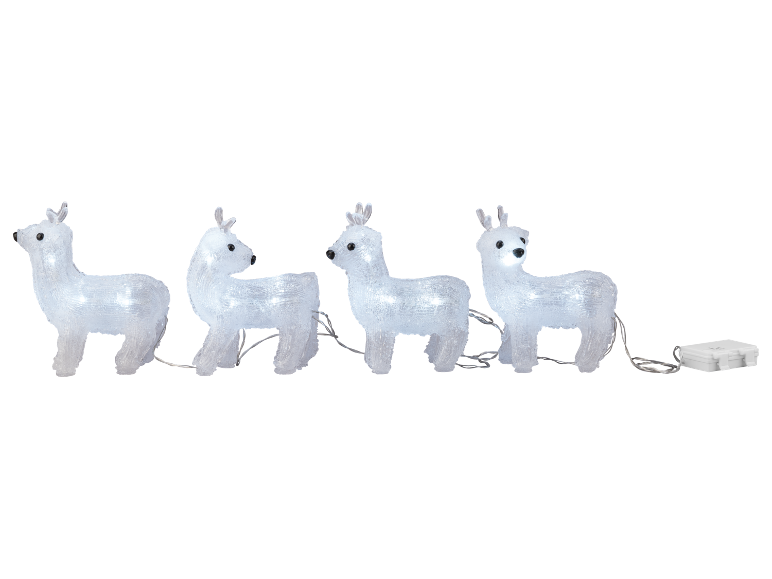 Illuminated reindeer figures for Christmas decoration