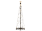 Cone-shaped Christmas tree with a star topper and warm white LED lights.