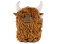 Plush highland cow toy with light horns