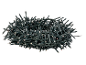 Coiled Christmas light garland with multicolored LED bulbs