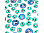 Round wooden tokens of various sizes with colorful cow illustrations.
