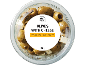 Green olives without stones with cheese cubes in a transparent container, 150 g.