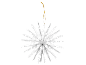 White snowflake Christmas decoration with a golden string.