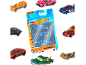 Hot Wheels 3-pack mystery cars in packaging, surrounded by various toy cars.