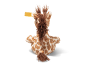Giraffe plush toy seen from behind