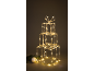 Light-up Christmas presents with a fir branch and bauble.