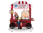 Decorative cotton candy cart with figurines and 'Cotton Candy' text.