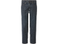 Dark blue men's straight-cut jeans