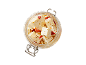 Marinated feta cheese with herbs and red peppers in a glass jar.