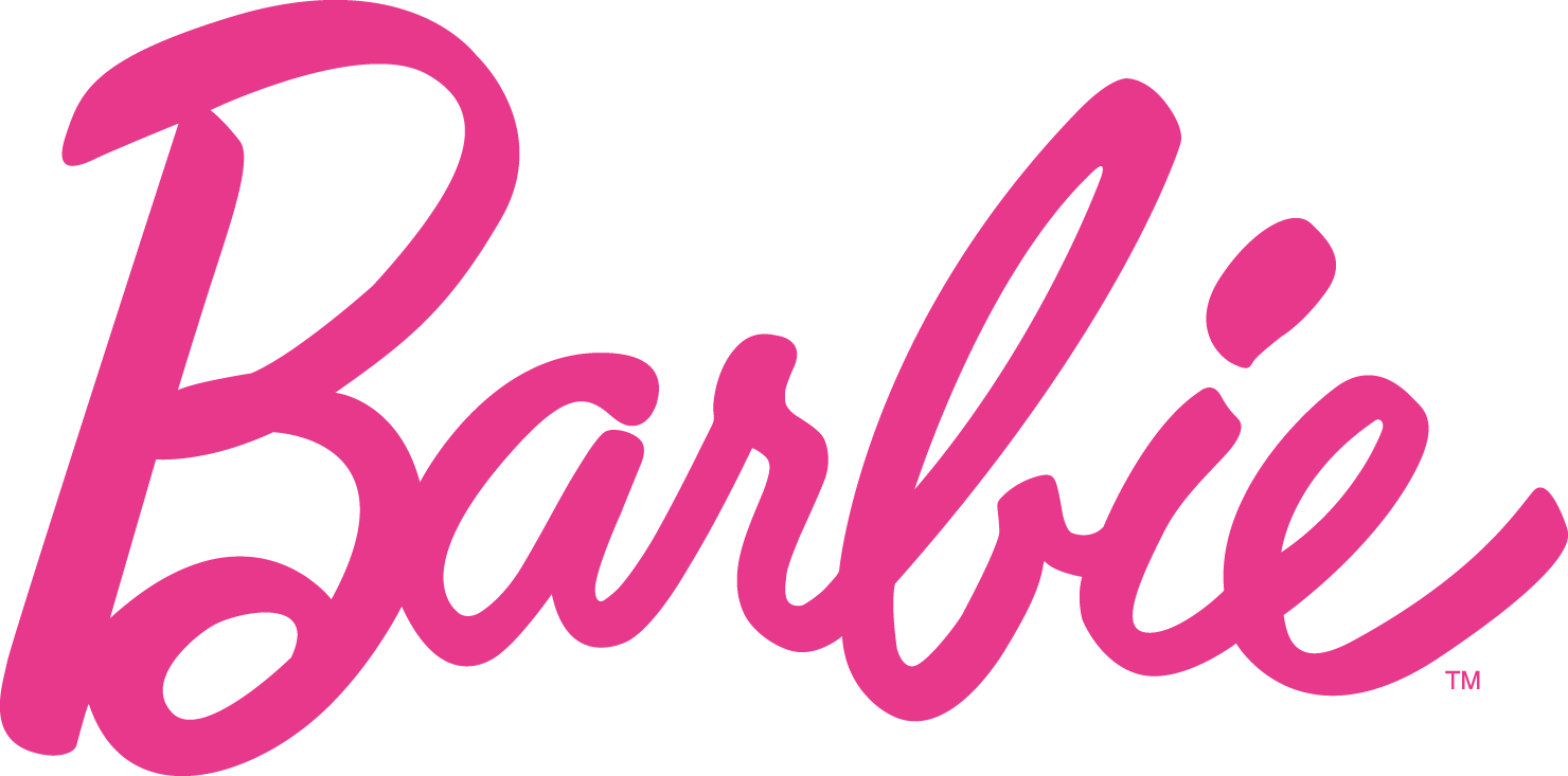 Barbie logo with stylized pink text.