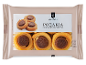 Packaging of syrup-based pastries with a dark filling, 400g.
