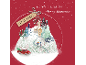 Christmas card with a snow globe and the text Let it snow!