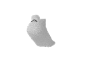 Grey ankle sock with a discreet black logo on the heel.