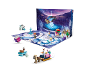 Toy advent calendar with character figures and a game board.