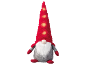 Christmas gnome with illuminated red hat and white beard.