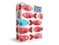 Bluffing board game featuring red and blue fish illustrations on the box.