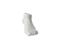 White ankle sock on a black background