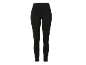 Black women's sports leggings with textured lower leg panels