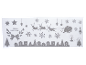 Glitter Christmas stickers: reindeer, snowflakes, stars, cityscapes, and 'Merry Christmas' text.