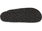Black non-slip slipper sole with honeycomb pattern.