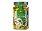Milbona cheese cubes in oil with olives and spices, 350g.