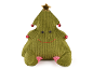 Plush toy in the shape of a Christmas tree