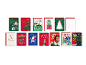 A selection of various, colorful and fun Christmas cards.