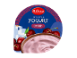 ERIDANOUS Greek cherry yogurt, with whitewashed houses and cherries.